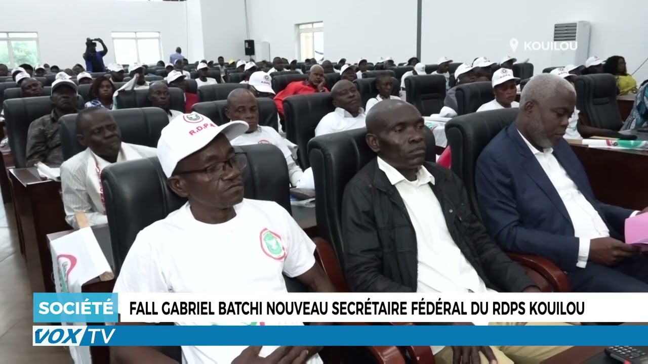 Fall Gabriel Batchi  nouveau secretaire fédéral  du  RDPS Kouilou