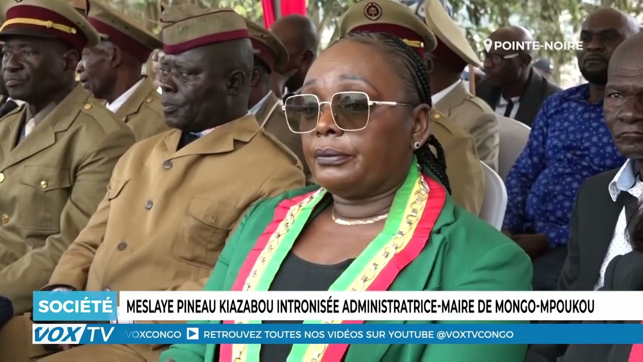 Meslaye Pineau Kiazabou intronisee Administratrice maire de Mongo Mpoukou