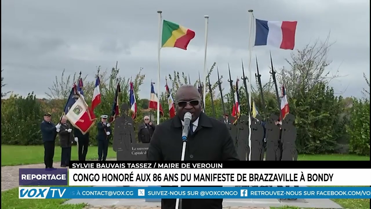 CONGO HONORÉ AU 86 ANS DU MANIFESTE DE BRAZZAVILLE à BONDY