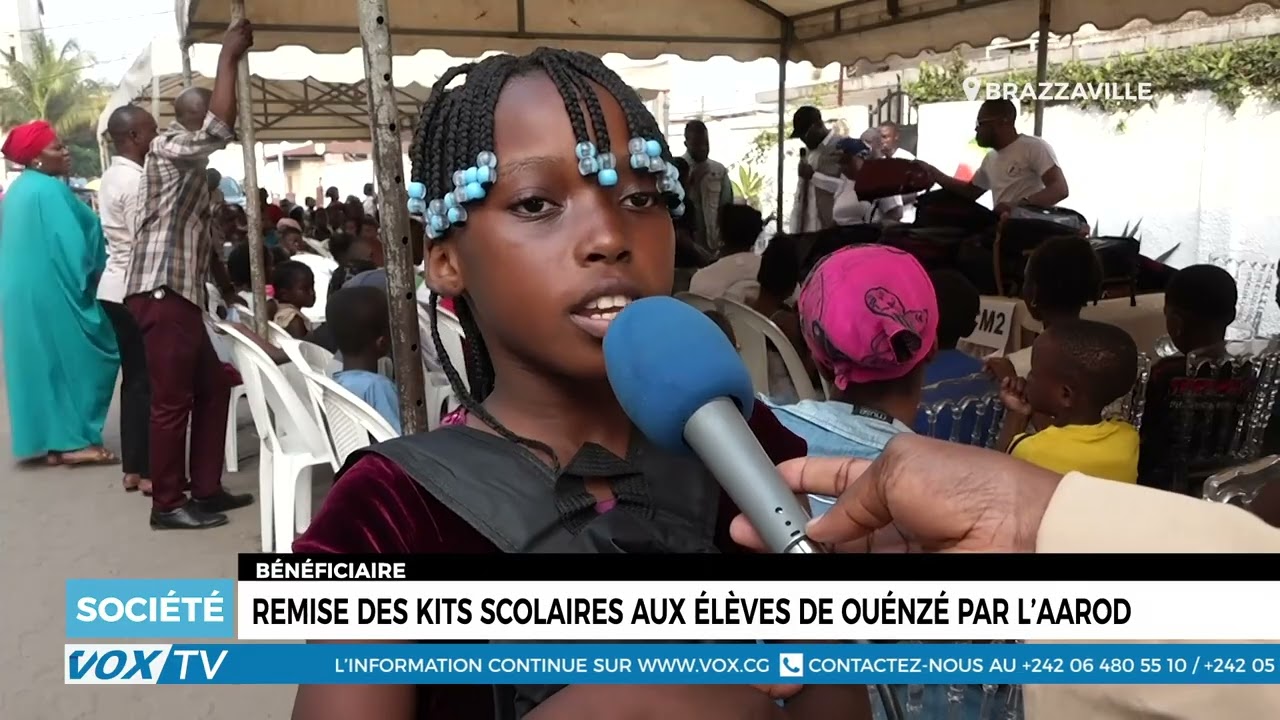 Remise des kits scolaires aux élèves de Ouénzé par l’AAROD