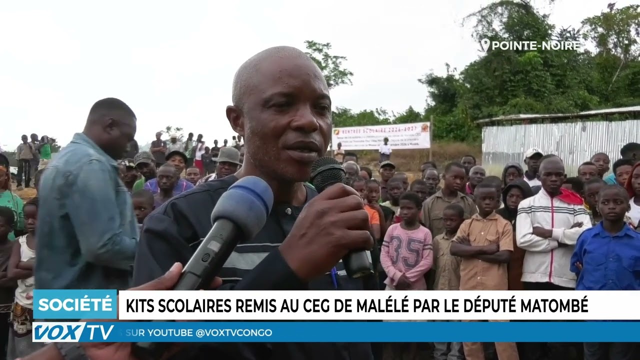Kits scolaires remis au CEG de Malele par le depute Matombe