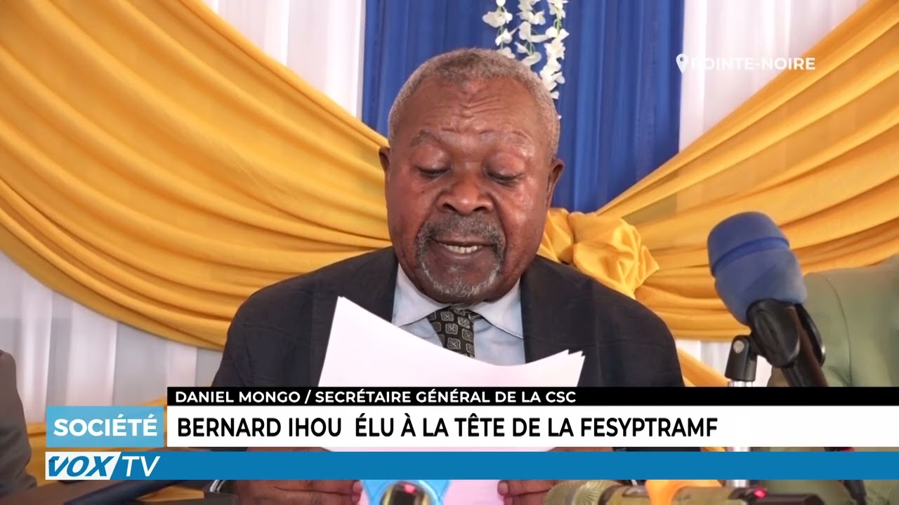 Bernard IHOU elu a la tete de la FESYPTRAMF
