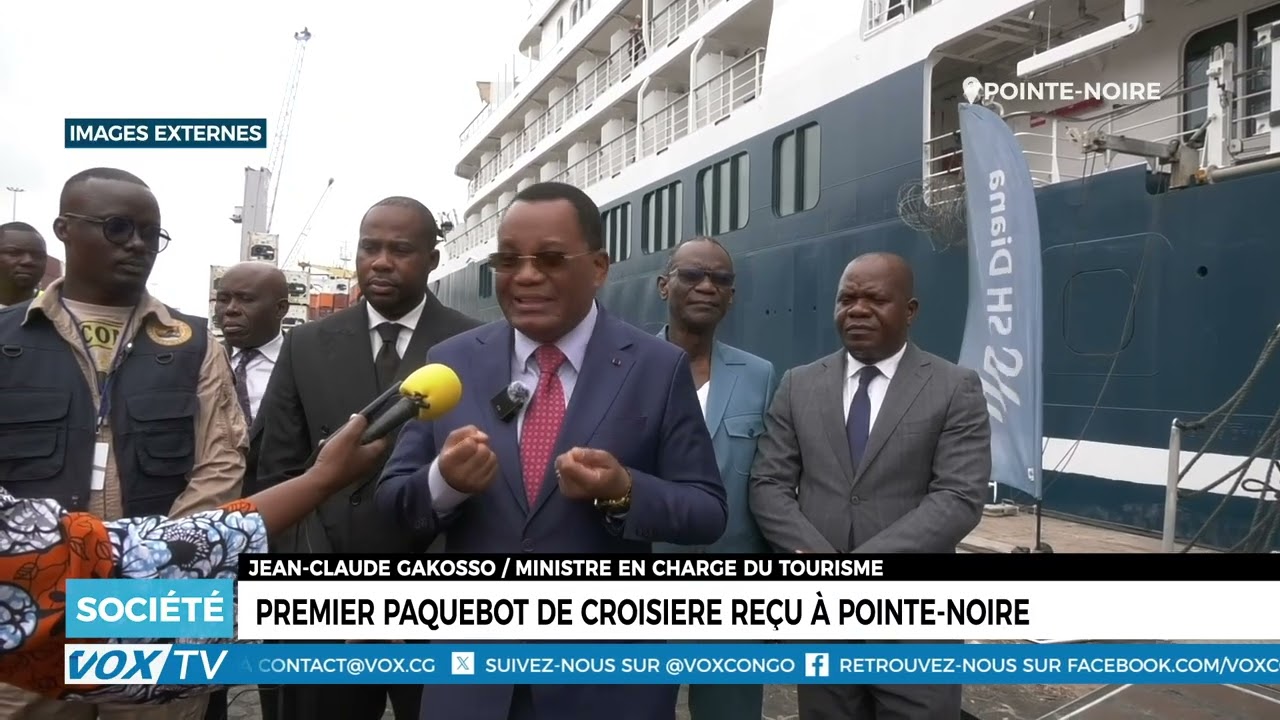 Premier paquebot de crosière reçu  à Pointe-Noire